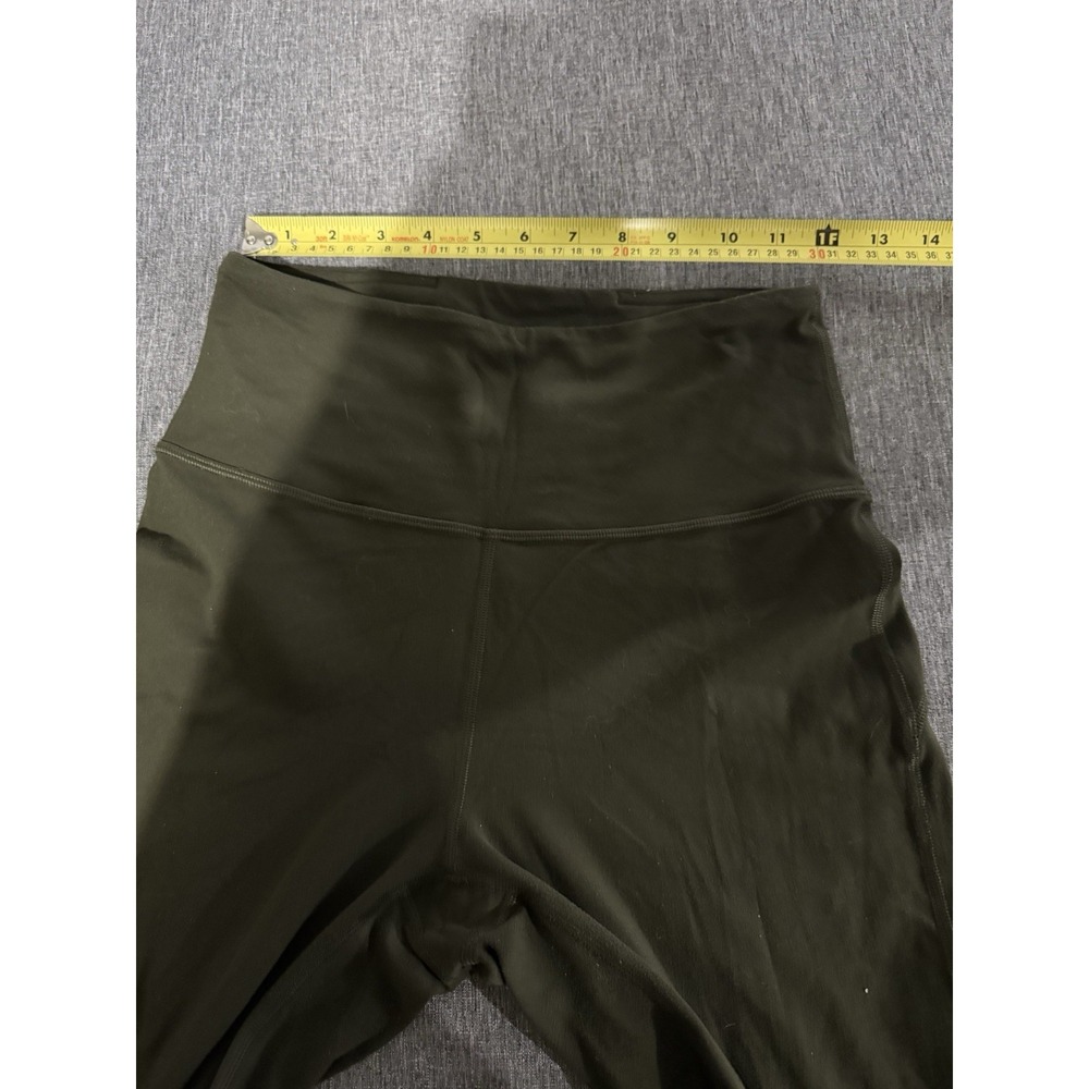 Lululemon Women's High Rise Flare Yoga Pants Olive Green Align Material Sz 6 - Picture 7 of 11